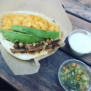 a close up of a sandwich