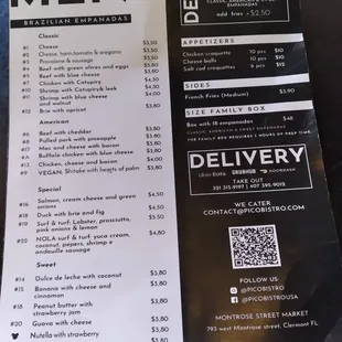 The newest menu !