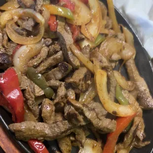 Steak fajitas