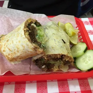Steak burrito