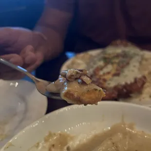 Inside of the pumpkin pasta