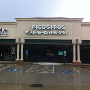 Picositos is located in the strip center at 249N &amp; Hardin Store Rd.