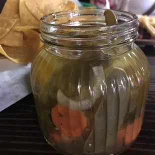 Pickled peppers. Delicious. $5