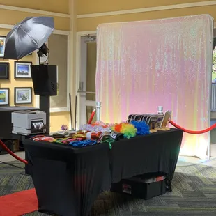 Wide shot of one of our setups