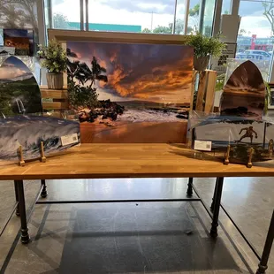 Surfboard shaped art