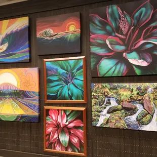Art gallery at Pictures Plus Kakaako featuring canvas prints.