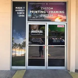 Storefront at Pictures Plus Kaka'ako, located inside Coral Commercial Center.