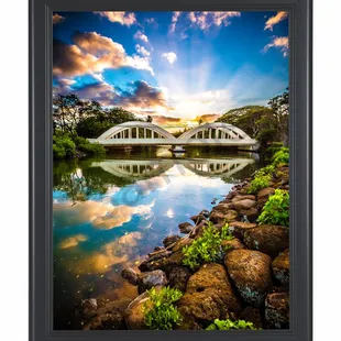 Colorfuse metal prints with simple matte black frame