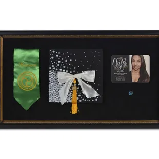 Graduation cap and keepsakes