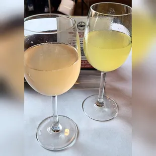 two glasses of wine