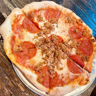 Pepperoni and Italian sausage
