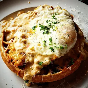 food, waffles