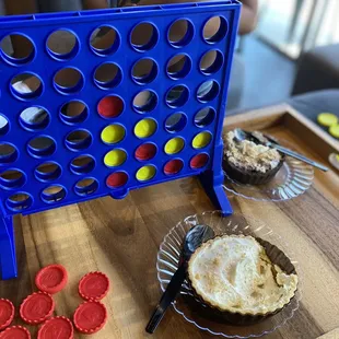 a game of connect in a living room