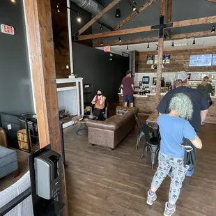 The comfortable seating area.