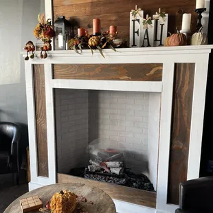 Cozy Fireplace Decorated Just In Time for Fall!
