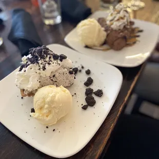 Cookies &amp; Cream (front) and Chocolate Root Beer Float (back)