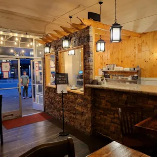 the interior of a restaurant