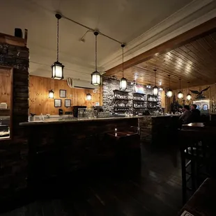 the interior of a pie bar