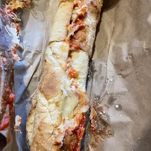 Best meatball sub I have ever eaten. $12.50 for 14 inches.