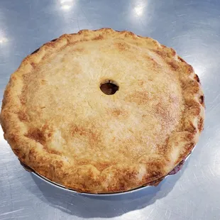 a freshly baked pie