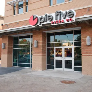 the entrance to the restaurant