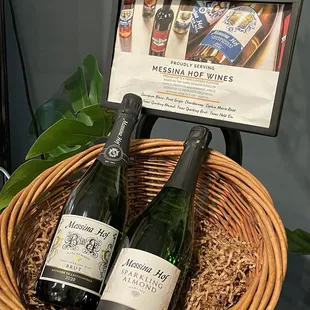 Local wine available for purchase