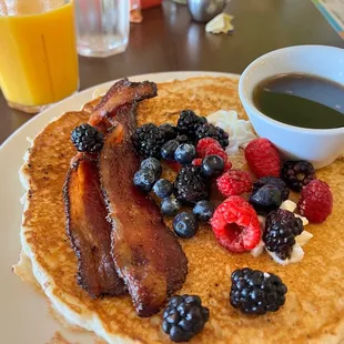 Fresh berry pancakes.
