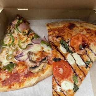 Margarita &amp; veggie pizza