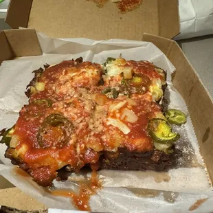 Small Detroit style pizza