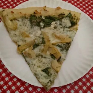 Spinach Artichoke Pizza with Goat Cheese...Life Changing!