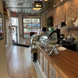 the inside of a restaurant