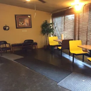 Inside to the left when you enter.