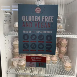 Sign says Gluten Free &amp; VEGAN