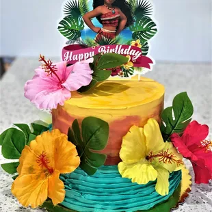 Moana 2 Tiered Birthday Custom Cake &amp; Desserts