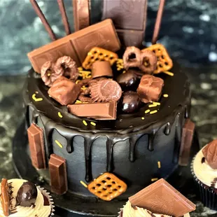Blackout Chocolate Drip Custom Cakes &amp; Desserts