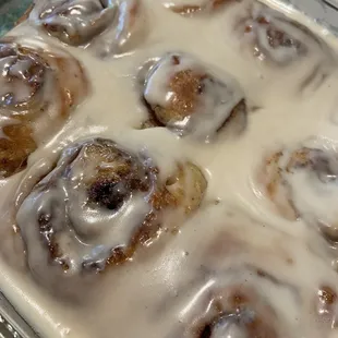 Mini cinnamon rolls ( baked from frozen pack)