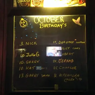 Birthday board