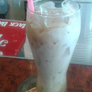 Alcoholic rootbeer float. Really good.