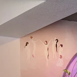 Interesting art by bar