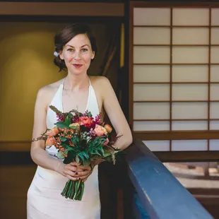 Beautiful bride at Piedmont Community Hall/Park, Japanese Tea Garden. Photo by: C Wagner Photography
