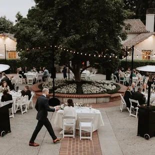 Heat lamps saved the day - highly recommend them for evening weddings here! Our wedding was mid-June with a high of 65 and cloudy