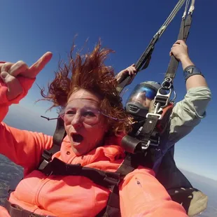 Skydiving for the first time to celebrate turning 60
