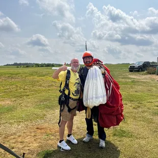 Dakota and myself after a great flight from 13,000 feet!