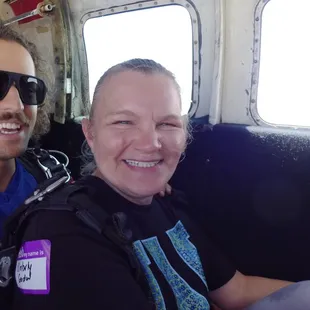 All smiles during the ride.