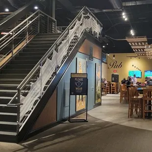 Leading to the gaming area.