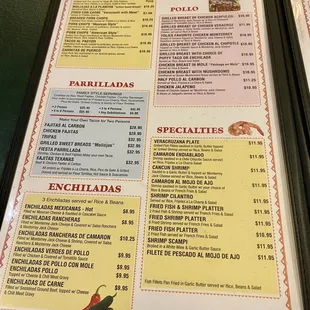 the menu