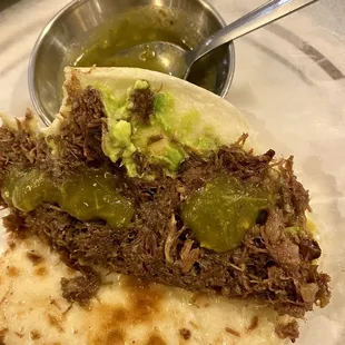 Barbacoa con quacamole