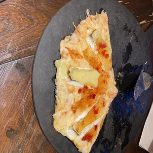 Brie cheese and pepper jam pizza!