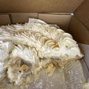 Banana cream pie bananas are brown the day I bought it