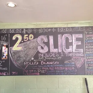 Slice menu